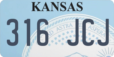 KS license plate 316JCJ
