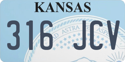 KS license plate 316JCV