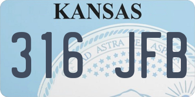 KS license plate 316JFB