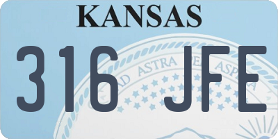 KS license plate 316JFE