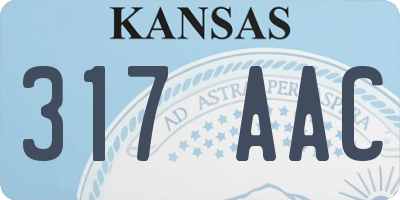 KS license plate 317AAC