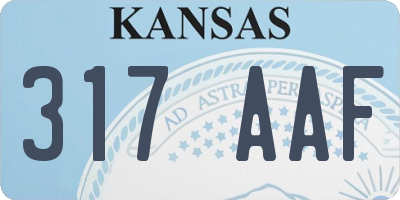 KS license plate 317AAF