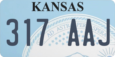 KS license plate 317AAJ