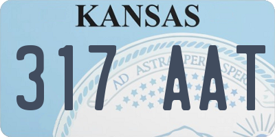 KS license plate 317AAT