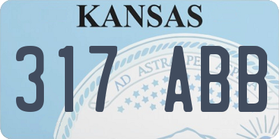 KS license plate 317ABB