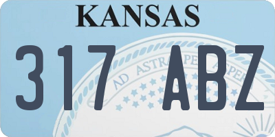 KS license plate 317ABZ