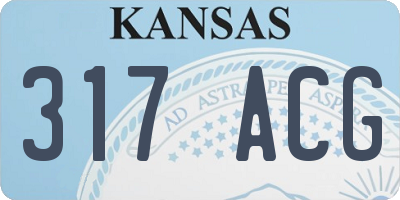 KS license plate 317ACG