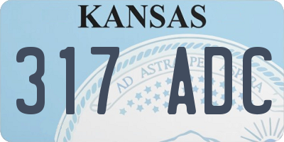 KS license plate 317ADC