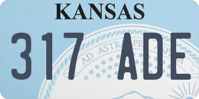 KS license plate 317ADE