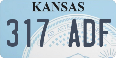 KS license plate 317ADF