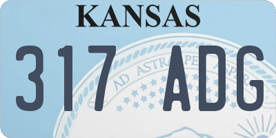KS license plate 317ADG