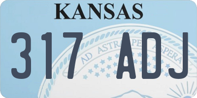 KS license plate 317ADJ