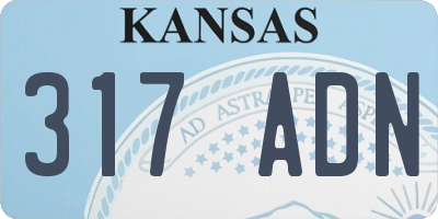 KS license plate 317ADN