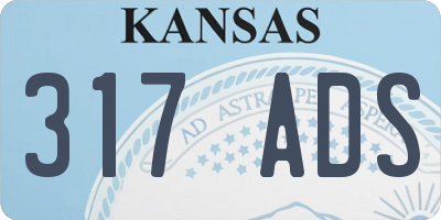 KS license plate 317ADS