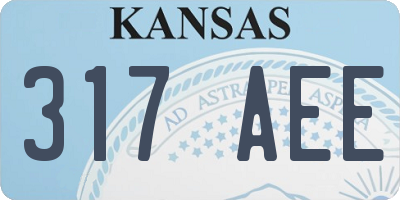 KS license plate 317AEE