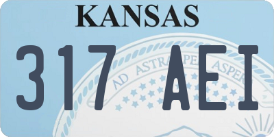 KS license plate 317AEI
