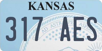 KS license plate 317AES