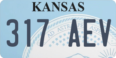 KS license plate 317AEV