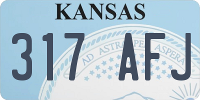 KS license plate 317AFJ