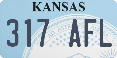 KS license plate 317AFL