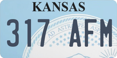 KS license plate 317AFM