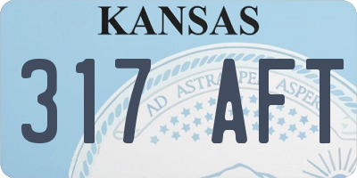 KS license plate 317AFT