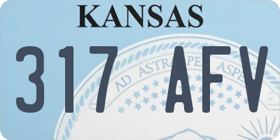 KS license plate 317AFV