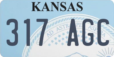 KS license plate 317AGC