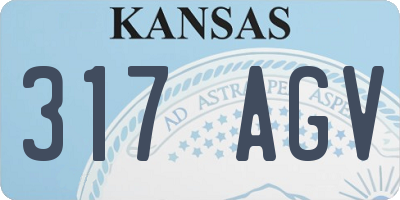 KS license plate 317AGV