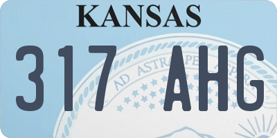 KS license plate 317AHG