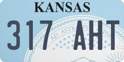 KS license plate 317AHT