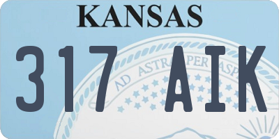 KS license plate 317AIK