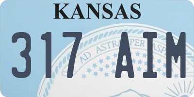 KS license plate 317AIM
