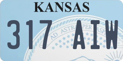 KS license plate 317AIW