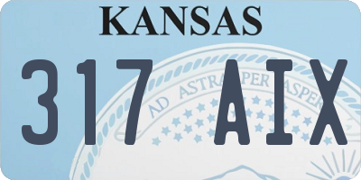 KS license plate 317AIX