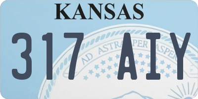 KS license plate 317AIY