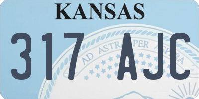 KS license plate 317AJC