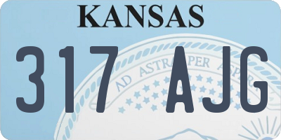 KS license plate 317AJG