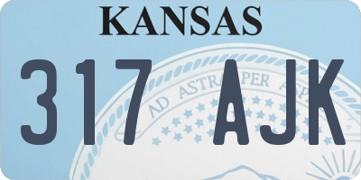 KS license plate 317AJK