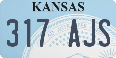 KS license plate 317AJS