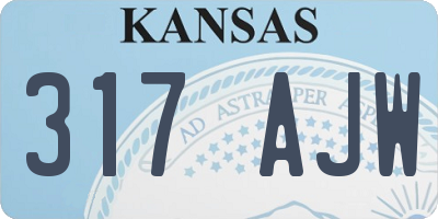 KS license plate 317AJW