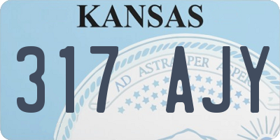 KS license plate 317AJY