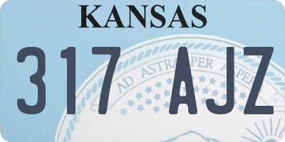 KS license plate 317AJZ