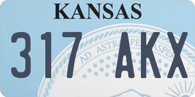 KS license plate 317AKX
