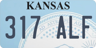KS license plate 317ALF