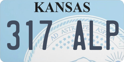 KS license plate 317ALP
