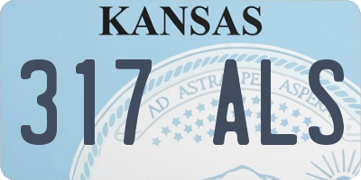 KS license plate 317ALS