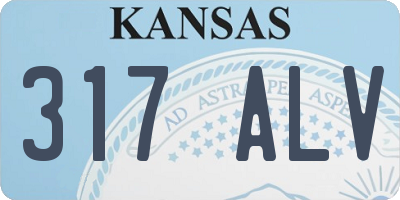 KS license plate 317ALV