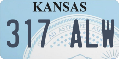 KS license plate 317ALW