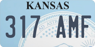 KS license plate 317AMF